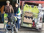Frankie Sandford and Wayne Bridge stock up on Champagne as they head out shopping with baby Parker