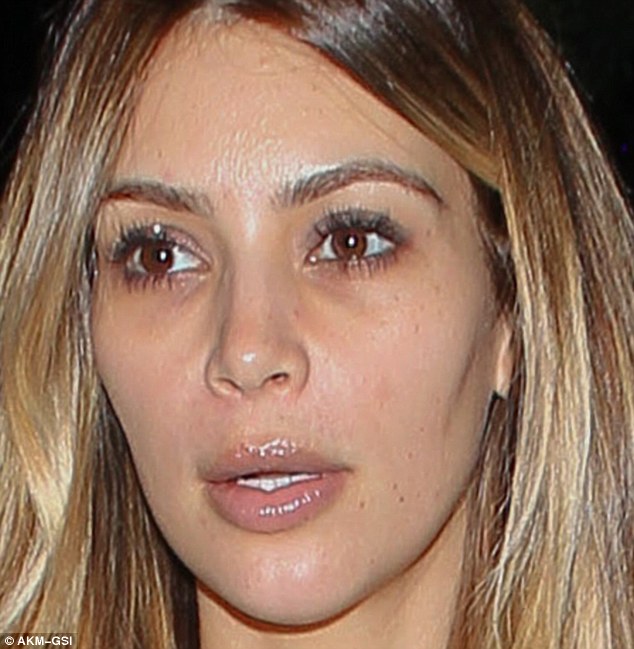 Pre-facial: The reality star had uneven skin in November before the treatments began