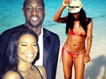 Moving on! Gabrielle Union puts fiance Dwyane Wade's love child drama behind her as they ring in 2014 together in Barbados