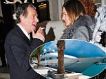 'Forced to make do': Charles Saatchi and Trinny Woodall tell Caribbean partygoers they're 'dossing down' on £25million super yacht for New Year