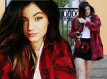 Kylie Jenner rocks tartan top for sushi and vows to cut more of her long locks on Saturday to 'let go of stress'