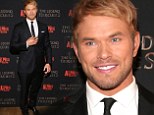 Hunky Kellan Lutz trades in his armor for a traditional black suit for the New York premiere of The Legend of Hercules