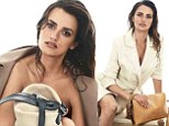 Covering up: Penelope Cruz used just a leather bag to cover herself in a new campaign for the Loewe brand of luxury accessories