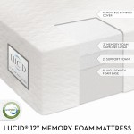 LUCID by Linenspa 12 Plush Triple-Layer Memory Foam Mattress
