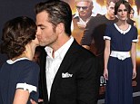 Perks of the job! Chris Pine kisses stunning co-star Keira Knightley as she goes demure for Jack Ryan: Shadow Recruit premiere