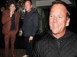 Wasting no time! Kiefer Sutherland catches up with old pal Ronnie Wood after relocating to London to film 24