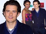 Posing with his Juliet! Orlando Bloom makes a handsome Romeo on the red carpet with his co-star Condola Rashad