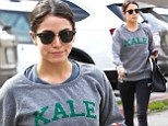 Talk about a fitness fanatic! Nikki Reed promotes healthy food by wearing kale pullover after visit to the gym