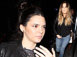 Sisters' night out! Kendall Jenner and Khloe Kardashian headed out for the evening to watch Miley Cyrus' latest gig