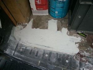 an emulsion spill in the van