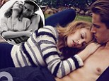 Sexy shoot: Kylie Minogue gets close to the Stenmark twins in the March GQ shoot