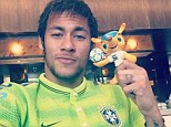 Brazil stars fight hotel room boredom with FIFA 14 tournament as Neymar takes the spoils and Luiz fails to score