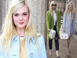 Teenage fashionista! Elle Fanning sports two super stylish outfits in one day as she heads to Paris Fashion Week catwalk show