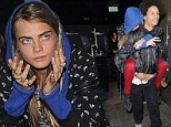Making an entrance! Cara Delevingne gets piggyback from Beyonce's dancer as she parties with Michelle Rodriguez after superstar's gig