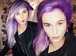 Purple mane! Ireland Baldwin shows off her boldly coloured new hairstyle in series of selfies... and it matches her Oscars gown