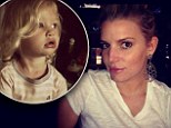 Jessica Simpson shows off svelte frame in Instagram selfie as she reaches her goal weight... and celebrates with snaps of her 'beautiful' children