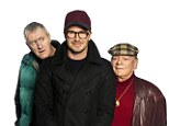 Guest star: The retired footballer appears on the Sport Relief sketch in a cap and glasses