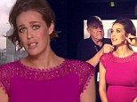 Megan Gale shows off her growing baby bump in magenta form-fitting dress as she slams rumours she had trouble conceiving with younger boyfriend