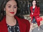 How exciting! Emmy Rossum made an appearance on CBS This Morning on Wednesday, seen exiting the CBS Studios in New York City