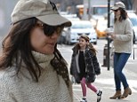 Mommy and me! Katie Holmes stepped out with her seven-year-old daughter Suri in New York on Tuesday