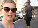 Make-up free Kirsten Dunst ditches the glamour as she hits the gym in workout gear