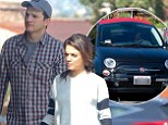 Engagement gift from Ashton Kutcher? Mila Kunis goes for spin in new $30K Fiat with her fiancé riding shotgun