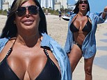 That's a brave bikini! Mob Wives star Big Ang shows off her famous chest in skimpy suit