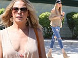 The battle goes on! LeAnn Rimes upstages Brandi Glanville by flashing bra in plunging mini dress at baseball game for Eddie Cibrian's sons