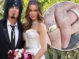 TWO dresses! Motley Crue's Nikki Sixx, 55, marries Courtney Bingham, 28, in decadent ceremony that involves diamond bling and French roses