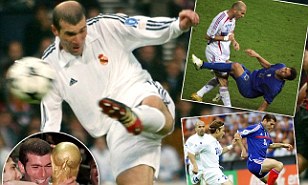He was great - no ifs or butts: Zidane scoring in the 2002 Champions League final, lifting the World Cup, doing his pirouette turn and nutting Materazzi
