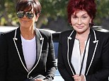 Copycat! Kris Jenner hits the mall on son Rob's birthday wearing the same monochrome jacket Sharon Osbourne modeled two days earlier