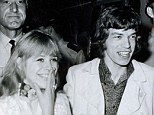 Mick Jagger and Marianne Faithfull. She attempted suicide in 1969