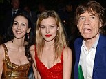 Close: The 22-year-old model with L'Wren and Mick Jagger in 2013