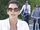 The precociousness of youth! Cindy Crawford trails behind daughter Kaia as they go for bike ride in Malibu