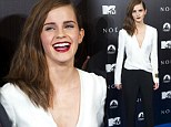 Style and grace! Giggling Emma Watson is a classic beauty at premiere of Noah in Madrid