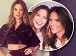 Double trouble: Behati Prinsloo, left, and Alessandra Ambrosio, right, teamed up to appear on Late Night With Seth Meyers on Monday
