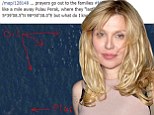 'I'm no expert but this looks like a plane and an oil slick': Courtney Love makes claim to have 'located' missing MH370