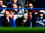 To blame? Arsene Wenger has taken full responsibility for the humiliating defeat at Stamford Bridge