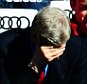 To blame? Arsene Wenger has taken full responsibility for the humiliating defeat at Stamford Bridge