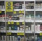 Lost revenue: Shelves full of cigarettes at a store in Manhattan - half of all cigarettes sold in New York are brought across state lines illegally