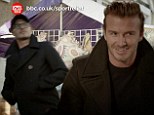 'Play it nice and cool son, nice and cool': David Beckham delights fans as he recreates famous Only Fools and Horses bar fall for Sport Relief 2014