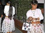 It's just dinner! Rihanna goes for the shock factor as she wears a COMPLETELY sheer skirt over bright pink underwear for a quiet evening out
