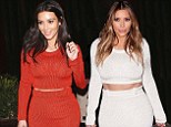 Kim Kardashian loves her $2,000 Calvin Klein pencil skirt and cropped top so much she buys the outfit in TWO different colours