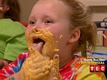 Cheese fan: Honey Boo Boo didn't hold back once she got her hands on some cheese