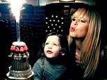 Big boy: Rachel Zoe posted a picture of her and son Skyler blowing on a cake on his third birthday in NYC on Friday