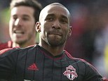 Superstar: Jermaine Defoe celebrates his third goal in two games for his new club Toronto FC