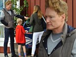 Day out with dad: Conan O'Brien enjoys some father-son bonding time with eight-year-old Beckett