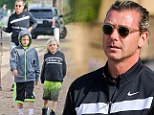 Daddy cool! Musician Gavin Rossdale takes eldest boys to the park, while Gwen Stefani stays home with the newborn