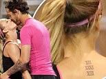 Game, set, tat! Kaley Cuoco shows off  wedding date tattoo that matches husband Ryan Sweeting's ink while playing in a charity tennis tournament