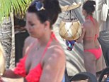 PICTURE EXCLUSIVE: Britney Spears reveals toned figure in ruffled pink bikini as she treats boyfriend David Lucado and sons to Hawaiian getaway 